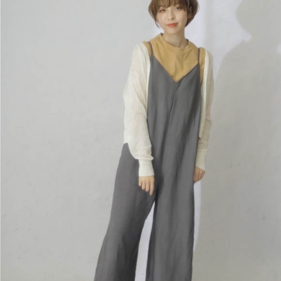 LINEN-BLEND CAMISOLE JUMPSUIT - Picture 2 of 2